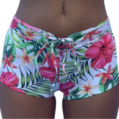 Brand New Still In Packaging. Never Worn. Very High Quality. Size Medium. Retails $93 Tropical Swimwear With Built-in Shorts For Spring, Tropical Bottoms With Built-in Shorts, Hawaiian Bottoms With Built-in Shorts For Beach Season, Green Hawaiian Style Short Bottoms, Tropical Stretch Bottoms With Floral Print, Stretch Tropical Bottoms With Floral Print, Tropical Stretch Floral Print Bottoms, Beachy Tie-side Bottoms With Floral Print, Beachy Floral Print Tie-side Bottoms