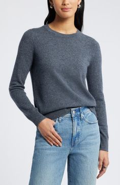 Every closet craves this classic cashmere sweater full of warmth and polish. 24 1/2" length (size Medium) Crewneck Long sleeves 100% cashmere Dry clean Imported Cashmere Sweater, Cashmere Sweaters, Sweater Top, Cashmere, Dry Clean, Nordstrom, Womens Tops, Size Medium, Crew Neck