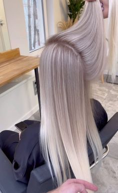 25 Trendy Blonde Hair for Your Inspiration Ash Blonde Hair Cool Tone, Blonde Hair Platinum Balayage, Grey White Hair Color, Root Tap Platinum Blonde, Ice Ash Blonde Hair, Pastel Blonde Balayage, Long Ice Blonde Hair, Shadowed Root Blonde, Sandy Ash Blonde Hair