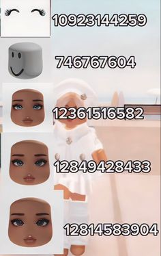 an image of different facial expressions and numbers