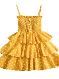 Polka-Dots Are Back... Polka-Dot Sleeveless Chiffon Summer Dress Cute Yellow Sleeveless Dress With Ruffles, Polka Dot Chiffon Dress For Summer, Summer Polka Dot Chiffon Dress, Polka Dot Sleeveless Sundress For Spring, Polka Dot Tiered Summer Dress, Summer Polka Dot Tiered Dress, Summer Tiered Polka Dot Dress, Chiffon Summer Dress, Layer Dress