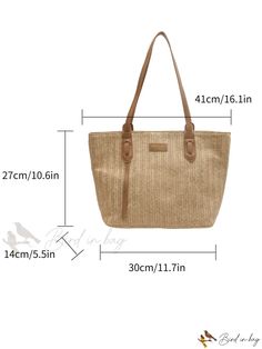 Bird in Bag - Straw Bagette Patch Decorative Accessory - Perfect for Summer Beach Travel Casual Beige Pouch Beach Bag, Casual Pouch Bag With Braided Handles, Casual Pouch Shoulder Bag With Braided Handles, Casual Large Capacity Straw Pouch Bag, Casual Large Capacity Pouch Straw Bag, Casual Beach Bag Pouch For Everyday Use, Casual Rectangular Canvas Bag For Vacation, Casual Everyday Pouch Beach Bag, Casual Everyday Use Beach Bag Pouch