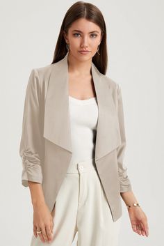 This exquisite blazer will be very popular with office ladies Long sleeves paired with a lapel collar are simple and classic The solid-colored satin fabric makes you look more elegant and dainty Style with pants and high heels for a complete outfit Size Chart (INCH) Sizes Bust Shoulder Sleeve_Length Length Hem_Width Relax Relax Relax Back Relax S 38.6 15.0 21.3 24.4 34.6 M 40.9 15.6 21.7 25.2 37.0 L 43.3 16.1 22.0 25.9 39.4 XL 46.5 17.0 22.4 26.7 42.5 2XL 49.6 17.9 22.8 27.4 45.7 Elasticity None Style With Pants, Lisa Fischer, Dainty Style, Elegant Blazers, Plus Size Mini Dresses, Satin Noir, Satin Blazer, Bodycon Floral Dress, Plus Size Outerwear