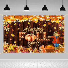 an image of a happy fall scene with pumpkins and lights