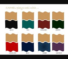 the color chart for camel plays with