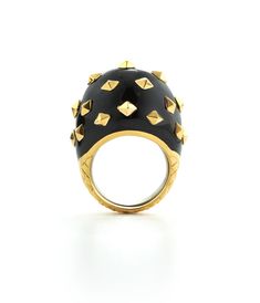 David Webb, Luxury Rings, Ring Black, Earrings Black, Green Enamel, Ring Collections, Black Enamel, Gold Details, Black Rings