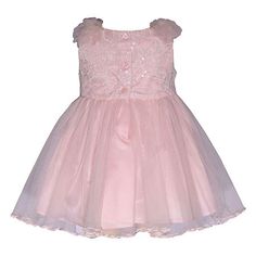 This Bonnie Jean baby girl's sleeveless empire dress is perfect for special occasion to style her in for a family or social gathering. The lace top is designed with a delicately embroidered pattern with a crew neckline, rosette applique's at each shoulder, and button closures that the back. Its complete with a satin bow along the waist and a full knee-length tulle skirt- for the ultimate twirling effect, and a matching bow headband.Included: 1 Headband(s), 1 BloomersFeatures: SheerClosure Type:… Summer Lace Dress With Lace Bodice For Dress-up, Summer Princess Dress With Lace Trim For Dress-up, Spring Princess Style Lace Patchwork Dress, Princess Style Lace Patchwork Dress For Spring, Spring Princess Lace Dress, Spring Princess Style Lace Dress, Princess Style Lace Dress For Spring, Sleeveless Lace Patchwork Dress For Dress-up, Fitted Princess Lace Dress For Spring