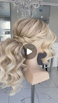 Ponytail Updo Wedding With Braid, Glamorous Ponytail Wedding, Up Hair Wedding Styles, High Ponytail Hairstyles For Homecoming, 2 In 1 Hairstyles, Pony Tailed Hairstyle Wedding Tutorial, Hairstyles For A Jumpsuit, Ponytail Updo How To, Mid Ponytail Hairstyles Wedding