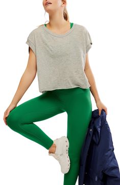 Work out or chill out in these smoothing high-waist leggings offered in an assortment of appealing hues. 24" inseam; 8 1/2" leg opening; 11" front rise; 14 1/2" back rise (size Medium) 79% polyamide, 21% elastane Machine wash, tumble dry By Free People; imported Casual Activewear For Pilates, Casual Comfort Stretch Leggings For Pilates, Casual 4-way Stretch Leggings For Loungewear, Casual Compressive Leggings For Loungewear, Casual Green Compressive Leggings, Casual Green 4-way Stretch Yoga Pants, Casual Green Leggings For Pilates, Casual Spring Activewear For Pilates, Casual Activewear For Pilates In Spring