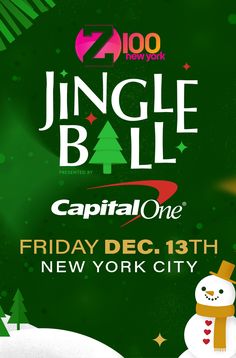 the poster for jingle ball capital one friday dec 13th new york city is now live