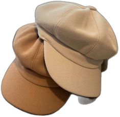 One Size Fits Most Beige Flat Cap, Beige Flat Cap One Size Fits Most, Beige Flat Cap, One Size Fits Most, Winter Beige Visor Hat, Beige Winter Visor Hat, Beige Visor Hat For Fall, Beige Visor Hat For Winter, Beige Flat Cap Beret For Winter, Fall Beige Beret