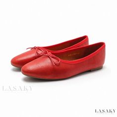 Lasaky - MaFeiMaTu Womens Butterfly Knot Loafers: Genuine Leather Casual Shoes Wholesale Leather Belt Buckle, Butterfly Knot, Buckle Sandals, Pig Skin, Wholesale Shoes, Strap Sandals, Low Heels, Belt Buckles, Leather Belt