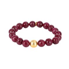 BuDhaGirl | Bianca Bracelet in Ruby - Giddy Up Glamour Boutique We Are Stardust, Andy Goldsworthy, Mala Beads Bracelet, Red Beaded Bracelet, Ruby Bracelet, Mala Bracelet, Red Agate, Stone Gold, Color Rojo