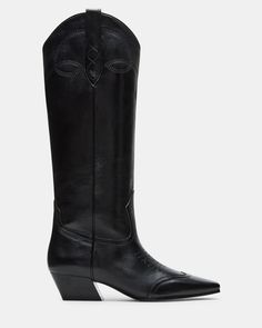 The DOLLIE Western boot offers a sleek and stylish design with a square toe. Experience comfort and durability with every step. Elevate your wardrobe with this timeless and versatile statement piece. 1.75 inch heel height Size 6 measurements: 15 inch shaft circumference, 13 inch shaft height Size 8 measurements: 16 inch shaft circumference, 14 inch shaft height Size 10 measurements: 17 inch shaft circumference, 14.75 inch shaft height Leather upper material Textile and synthetic lining Synthetic