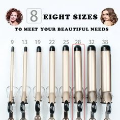 9mm/13mm/19mm/22mm/25mm/28mm/32mm/38mm Curling Iron Hairdressing Salon Equipment Eight Sizes Optional,To Meet Your Beautiful Needs. Barbershops And Homes Are Available. It Is Our Eternal Goal To Achieve The Professional Hairdressing Salon Effect Even At Home. Men And Women, Adults And Children,ALL Deserve A Shinny And Glossy Curly Hair. LCD Display With 11 Heat Setting(110C to 210C for All Hair Types) Ceramic Tourmaline Curl Wand Barrel, Hair Curler Iron for Long & Short Hair. Ceramic GlazeNegat Curling Wand Sizes, Curl Wand, Hair Curler Wand, Electric Hair Curlers, Roller Curls, Natural Looking Curls, Curls With Straightener, Curl Hair With Straightener, Hair Curling Iron