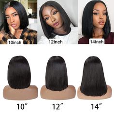 Fixed Hair Hairstyles, Closer Wigs For Black Women, 12 Inches Bob Wig, 12inch Bob Wig For Black Women, 12 Inch Bob Wig For Black Women, 12 Inch Bob Wig Side Part, Short Human Hair Wigs For Black Women, Raw Hair Wigs, Short Bob Wigs For Black Women