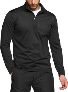 PRICES MAY VARY. 92% Polyester, 8% Elastane Imported Zipper closure Machine Wash with low temperature or Hand Wash Recommended *Alert: True to size : Please follow the size examples below*(EX: Size Large recommended - Size for 6 215 lbs.) (EX: Size Medium 5'9165 lbs.) TSLA Quarter Zip Series designed for performance and training activities [Materials] Easy air-flow function dissipates heat away and prevents condensation. [1/4 Zip-up with Auto-lock Zipper] Durable zipper locks in place when activ Technical Half-zip Moisture-wicking Top, Technical Moisture-wicking Half-zip Top, Technical Half-zip Tops For Outdoor Activities, Technical Moisture-wicking Half-zip Activewear, Functional Sports Sweatshirt With Long Sleeves, Breathable Half-zip Sports Tops, Functional Half-zip Training Top, Functional Long Sleeve Moisture-wicking Sweatshirt, Functional Half-zip Tops For Training