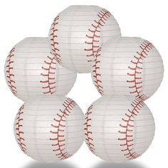 5 PACK | 14 Baseball Paper Lantern Shaped Sports Hanging Decoration - PaperLanternStore.com - Paper Lanterns, Decor, Party Lights & More Baseball Party Decorations, Baseball Theme Birthday, Baseball First Birthday, Sports Banquet, Led Party Lights, Baseball Theme Party, Baseball Decor, Baseball Birthday Party, Patio String Lights