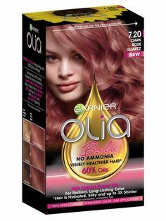 Olia Ammonia Free Hair Color in Medium Pearl Blonde by Garnier. Permanent hair color, with flower oils, to restore rough, dull hair back to silky, shiny hair. Hair Color Japanese, Rose Brown Hair, Boxed Hair Color, Rose Gold Hair Brunette, Rich Hair Color, Rose Gold Hair Dye, Garnier Hair Color, Ammonia Free Hair Color, Garnier Olia