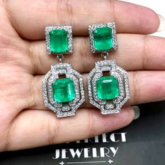 "IN STOCK, READY FOR SHIPPING! ENJOY OUR WORRY-FREE SERVICE AND THE DAZZLING, GENUINE JEWELRY WE DESIGN AND HANDCRAFT WITH LOVE❤️ ONE OF A KIND HANDCRAFTED EARRINGS! READY FOR SHIPPING! GIFT WRAP AVAILABLE! FREE UPS EXPRESS! \"You will get the best emeralds from one of the most experienced emeralds wholesalers in the world -- So Perfect Jewelry\" ONE OF A KIND HANDCRAFTED EARRINGS. BEYOND PRECIOUS! STUNNING, Art Deco, 11.46TCW, Certified COLOMBIAN Emerald earrings. UNIQUE DESIGN! ONE OF A KIND! Luxury Gia Certified Dangle Diamond Earrings, Luxury Chandelier Earrings For Formal Occasions, Luxury White Gold Chandelier Earrings For Formal Occasions, Luxury Platinum Drop Jewelry, Luxury Emerald Earrings For Wedding, Luxury Gemstone Bridal Earrings For Formal Occasion, Luxury White Gold Chandelier Earrings, Luxury Emerald Wedding Earrings, Luxury Hand Set Chandelier Earrings For Formal Occasions