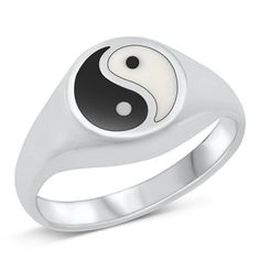 CHOOSE YOUR COLOR Yin Yang Wholesale Ring .925 Sterling Silver Band Jewelry Female Male Size 12 All our silver jewelry is crafted from .925 silver also commonly referred to as sterling silver. Sterling silver is the standard for beautiful high-quality silver jewelry and can not be replicated by lower priced silver plated jewelry. It is 92.5% pure silver, mixed with alloys to add strength and durability to stand the test of time. We promise superior service which includes fast shipping, great com Geometric Diamond Ring, Tiffany Co Rings, Infinity Diamond Ring, Vintage Diamond Wedding Bands, Tarnish Remover, Beautiful Diamond Rings, Platinum Diamond Rings, Turquoise Ring Silver, Female Male