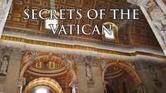 the front cover of a book with an image of a building in the background and text that reads secrets of the vatican