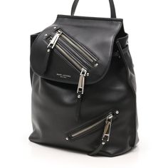 Single Top Handle Approx. 3” Handle Drop Adjustable Shoulder Straps 7-12" Strap Drop Foldover Flap With Magnetic Closure Drawstring Closure Exterior Features 3 Zip Pockets Approx. 13" H X 12" W X 5" D Style Marc Jacobs M0010061 - Zip Pack Backpack In Black Trendy Travel Bag With Palladium Hardware, Modern Backpack With Palladium Hardware For Daily Use, Modern Travel Backpack With Silver-tone Hardware, Designer Backpack With Zipper Pocket, Designer Leather Backpack With Branded Hardware, Luxury Leather Backpack With Silver-tone Hardware, Designer Leather Backpack With Zipper Pocket, Elegant Backpack With Branded Hardware, Luxury Travel Backpack With Silver-tone Hardware