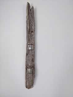 a piece of driftwood hanging on the wall