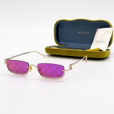 100% New Authentic Eyewear With Full Package Brand: Gucci Model: Gucci Gg1278s 005 Condition: New With Full Package Frame Color: Gold Lens Color: Violet Frame Material: Metal Lens Socket: 55 Mm Bringe Width: 19 Mm Temple Length: 140 Mm Made In Japan Item Included: Authentic Eyewear, Certificate Of Authentic, Cleaning Cloth, Case, Bag. Designer Purple Sunglasses With Gradient Lenses, Designer Purple Sunglasses With Tinted Lenses, Luxury Purple Sunglasses With Gradient Lenses, Designer Purple Tinted Sunglasses, Luxury Purple Sunglasses With Mirrored Lenses, Model Gucci, Sunglasses Gucci, Color Violet, Gucci Model