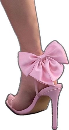 Feminine Synthetic Party Heels, Feminine Synthetic Heels For Party, Pink Synthetic Sandals With Bow, Pink Bow Sandals With Synthetic Material, Feminine Party Heels In Synthetic Material, Pink Bow High Heels For Summer, Pink Synthetic Heels For Wedding, Summer High Heels With Pink Bow, Pink Open Heel Heels With Bow