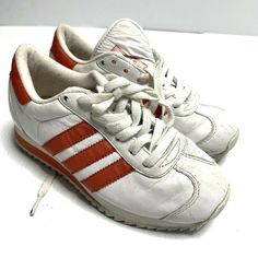 Adidas Country Rip RL Women's sneakers US 5 White  Orange 3 Stripes 038615 1990s This is a rare find vintage 1990s sneakers for women in good shape. This is as seen in the photos, please read the complete listing and look at the carefully taken photos. Also, please send messages for questions and concerns, we will attend to you ASAP. Thanks and please be safe! ITEM LCN: camobag grg Adidas 2000 Vintage, 90s Sneakers, Adidas Country, Sneakers For Women, Adidas Samba Sneakers, Vintage Shoes, Women's Sneakers, Tennis Shoes, Sneakers Fashion