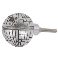 a metal ball with a star wars emblem on it's side and a screw in the middle