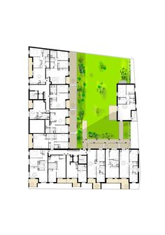 an aerial view of the ground plan for a house with multiple floors and lots of windows