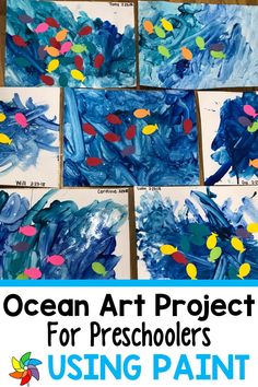 ocean art project for preschoolers using paint