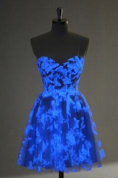 Amzcw Cute Blue A Line Glow In The Dark Homecoming Dress with Butterflies Pattern Enchanted Homecoming Dresses, Glow In The Dark Dresses, Starry Night Homecoming Dress, Glow In The Dark Homecoming, Hoco Ideas Dresses, Dark Homecoming Dresses, Middle School Dance Dresses 6th Grade, Sweet Sixteen Dresses Short, Glow In The Dark Dress