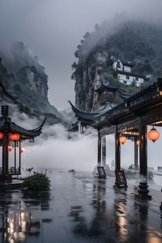 Ancient China Landscape, Asian Fantasy Aesthetic, China Scenery, Ancient Japanese Architecture, Ancient Chinese Aesthetic, Japanese Places, Chinese Countryside