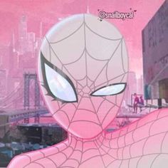 a spider - man is standing in front of a cityscape with the caption's name on it