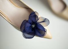 Navy Chiffon Fabric Flower Shoe Clips for Women, Blue Fabric Faux Peonies for Bridal Sandals, Fabric Flower Pin Wedding Shoe Clips With our handmade shoe clips you can change the look of many shoes and express your individual style and personality. If you're looking for delicate yet still impressive and gorgeous shoe clips that will be perfect for any summer party our navy blue chiffon peony flowers are an ideal choice! It's also perfect for any type of wedding shoes: bridal sandals, high heels, Elegant Blue Wedding Shoes For Summer, Elegant Wedding Shoe Clips For Summer, Elegant Blue Wedding Shoes For Spring, Elegant Blue Wedding Shoes For Bridesmaids, Elegant Blue Bridesmaid Wedding Shoes, Blue For Wedding, Faux Peonies, Mustard Shoes, Shoe Clips Wedding