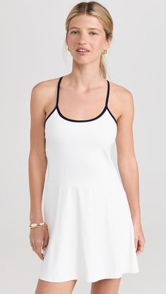 Splits59 Simona Airweight Tank Dress | Shopbop Sporty Activewear With Built-in Bra And Halter Neck, Sleeveless Stretch Tennis Dress With Built-in Bra, Sporty Racerback Activewear With Built-in Cups, Fitted Racerback Sporty Tennis Dress, Stretch Sleeveless Activewear With Built-in Cups, Fitted Tennis Activewear With Built-in Bra, Sporty Fitted Racerback Tennis Dress, Casual Sleeveless Tank Top For Tennis, Sporty Halter Neck Summer Activewear