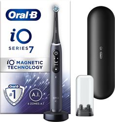 Oral-B iO7 Electric Toothbrush with Revolutionary Magnetic Technology, Gifts For Women / Men, App Connected Handle, 1 Toothbrush Head & Travel Case #home #homedecor #interiordesign #design #interior #love #homesweethome #decor #realestate #house #architecture #homedesign #art #casa #instagood #decoration #realtor #luxury #photography #interiors #furniture #handmade #style #family #nature #instagram #property #inspiration #lifestyle #realestateagent Technology Gifts, Tongue Cleaner, Interactive Display, Gum Care, Electric Toothbrush, Dental Care, Teeth Whitening, Travel Case, Deep Cleaning