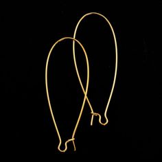 10 Pairs Large Kidney Ear Wires - Silver or Gold Plate - 47mm X 19mm Be Right Back, Jewelry Tools, Gold Plated Earrings, Solid Metal, Chains Jewelry, Ear Wires, Wire Jewelry, Artisan Jewelry, Jewelry Supplies