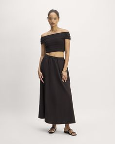 The Supima® Pull-On Maxi Skirt Rich Girl Fashion, Midi Length Skirts, Rich Girl, Midi Length, Maxi Skirt, Elastic Waist, Girl Fashion, Elastic, Skirt