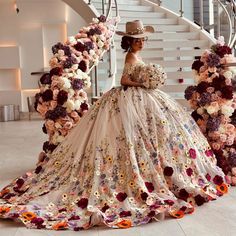 Luxury Quinceanera Dress A-Line Off-Shoulder Floral Appliques Crystal Ball Gown | eBay Vestido Charro, Mexican Quinceanera Dresses, Quinceanera Themes Dresses, Charro Quinceanera Dresses, Quinceanera Dresses Gold, Quince Dresses Mexican, Quinceñera Dresses, Pretty Quinceanera Dresses, Flora Dress