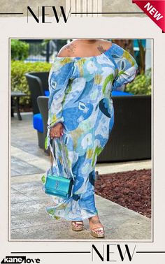 Blue Casual Print Backless Off The Shoulder Long Sleeve Dresses Off-shoulder Maxi Dress For Beach Party, Chic Off-shoulder Maxi Dress For Beach Season, Off-shoulder Maxi Dress For Beach Season Day Out, Off-shoulder Maxi Dress For Beach Day Out, Chic Long Sleeve Maxi Dress For Beach Season, Chic Light Blue Maxi Dress For Vacation, Long Sleeve Blue Maxi Dress For Summer, Blue Long Sleeve Maxi Dress For Vacation, Light Blue Long Sleeve Maxi Dress For Day Out