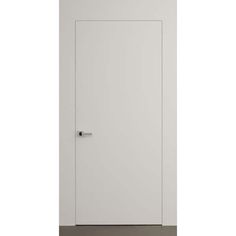 a white door with a handle on the front and side doors to both sides are open