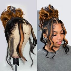 an image of a woman with her hair styled to look like she's wearing a wig