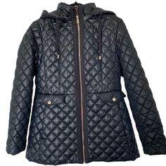 Kate Spade Women’s Black Diamond Quilted Jacket With Detachable Hood. Size: M Gently Worn Condition Light Weight And Stylish Jacket. Perfect For Any Weather!! Stylish Jackets, Diamond Quilt, Detachable Hood, Quilted Jacket, Black Diamond, Kate Spade, Black Pink, Jackets & Coats, Jackets For Women