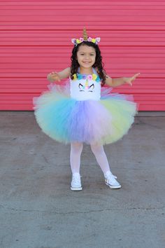 UNICORN tutu dress, tutu dress, unicorn birthday, rainbow tutu dress, pastel tutu, unicorn dress Pease leave the event date in the notes to seller and or message us to make sure your tutu arrives on time. We recommend ordering for events in enough time so that your tutu arrives a week early. Our UNICORN tutu dress is one of our newest designs. Perfect for any event, this dress is made on a crochet top and the front is covered with white velvet fabric. The front has a unicorn face. The skirt is k Sanderson Sisters Costumes, White Velvet Fabric, Rainbow Tutu Dress, Unicorn Tutu Dress, Feather Tutu, Toy Story Halloween, Toy Story Costumes, Kids Wraps, Rainbow Tutu