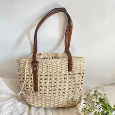 IN STOCK FAST SHIPPING FROM LOS ANGELES Back and better than ever, our woven straw market tote is perfect for carrying everything from your farmer's market bounty to a beach towel and a book. Note: Due to the natural variations in straw, color can vary slightly.Size approximately 28cm wide x 21cm tall or 11in x 8in. Designer Style ID: 8364 Country Style Straw Woven Tote Bag, Vintage Vibes, Summer Bag, Everyday Shoulder Bag, Beach Bag Eco-friendly Cream Straw Bag For Beach, Eco-friendly Rectangular Open Weave Straw Bag, Cream Woven Beach Bag For Summer, Cream Straw Crochet Summer Bag, Cream Rectangular Crochet Beach Bag, Cream Beachy Beach Bag, Cream Straw Bucket Bag, Cream Straw Summer Shoulder Bag, Cream Straw Bag For Beach Vacation