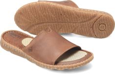 Natural Leather-lined Sandals For Beach, Sand-colored Leather Sandals With Round Toe, Leather T-strap Sandals With Cushioned Footbed For Beach, Cheap Leather T-strap Sandals For Beach, Adjustable Brown Slip-on Footbed Sandals, Shoe Makeover, Born Shoes, Shoes And Boots, Light Tan